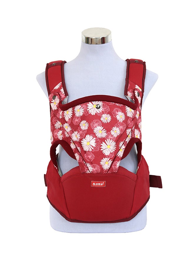 Sunveno Baby Carrier Flower, Comfortable Fabric - Red  - Image 1