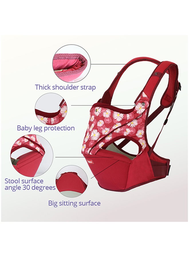 Sunveno Baby Carrier Flower, Comfortable Fabric - Red  - Image 5
