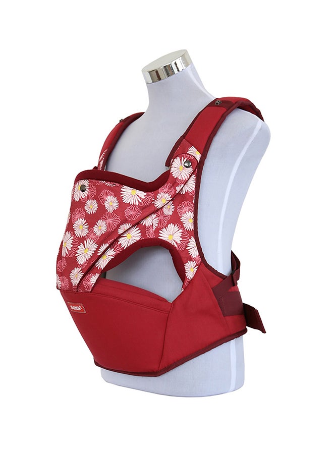 Sunveno Baby Carrier Flower, Comfortable Fabric - Red  - Image 3