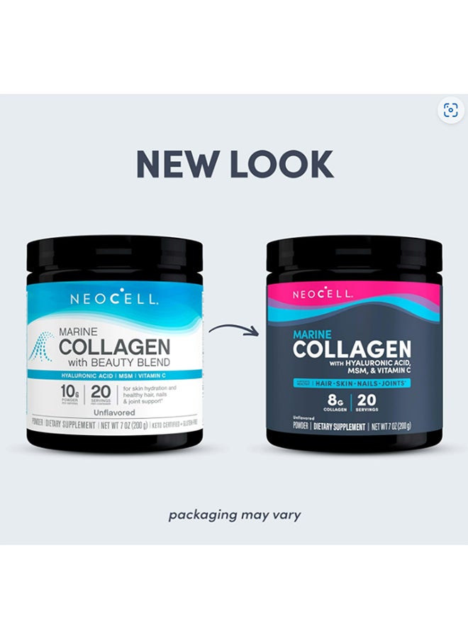 NEOCELL Marine Collagen With Hyaluronic Acid MSM And Vitamin C  7Oz (200G)  - Image 1