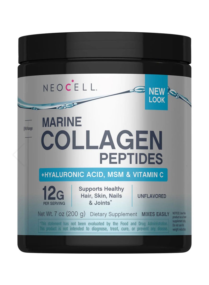 NEOCELL Marine Collagen With Hyaluronic Acid MSM And Vitamin C  7Oz (200G)  - Image 1