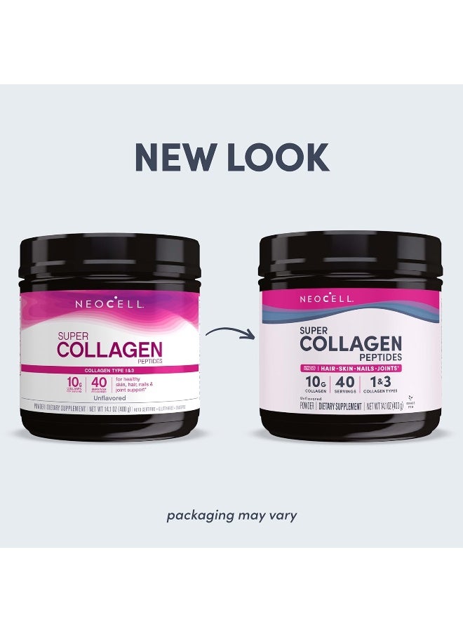 Super Collagen Peptides, Unflavored, 14.1 oz Packaging May Vary