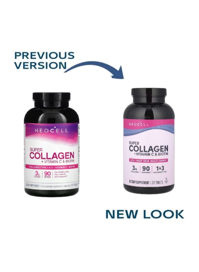 NEOCELL - Super Collagen, + Vitamin C & Biotin, 270 Tablets - Image 1