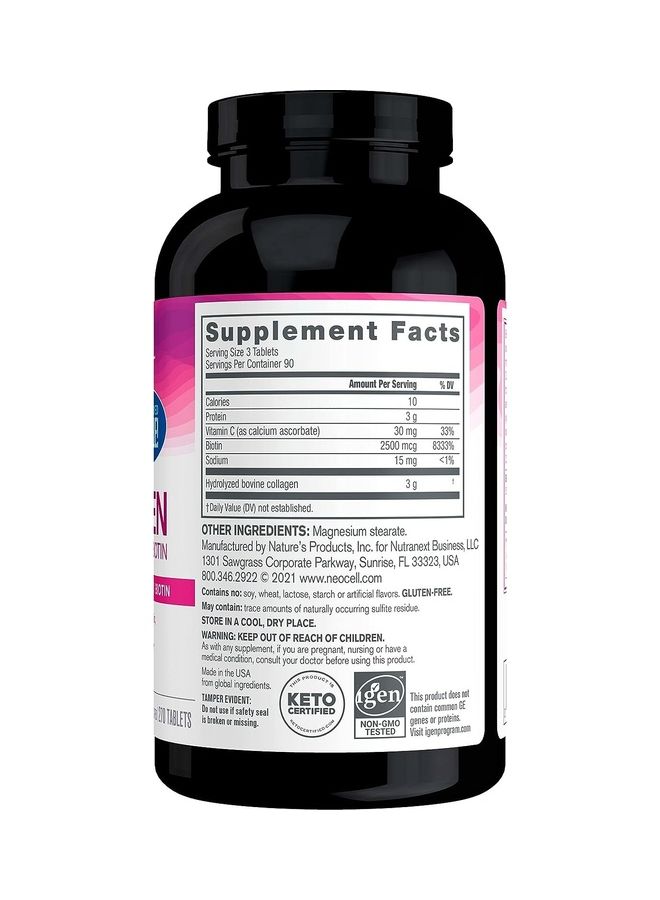 NEOCELL - Super Collagen, + Vitamin C & Biotin, 270 Tablets - Image 1