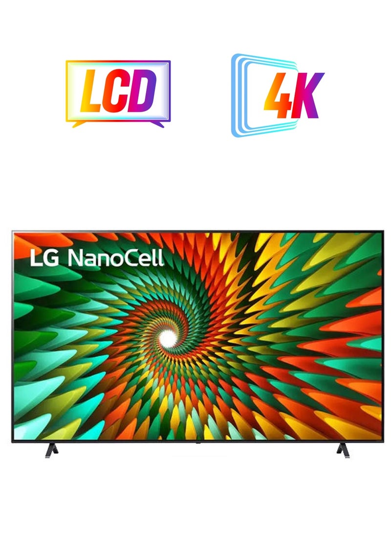 LG 75 Inch NanoCell TV 4K HDR Smart TV 75NANO776RA Black  - Image 1