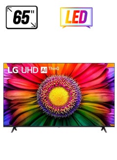 LG 65 Inch LED TV 4K HDR Smart TV 65UR80006LJ Black  - Image 1