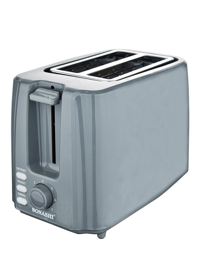 SONASHI - 2 Slice Bread Toaster - Adjustable 7 Browning Control with Slide Out Crumb Tray | Defrost, Reheat and Cancel Options | Cool Touch Body for Fast Toasting 750 W ST-210 Grey - Image 1