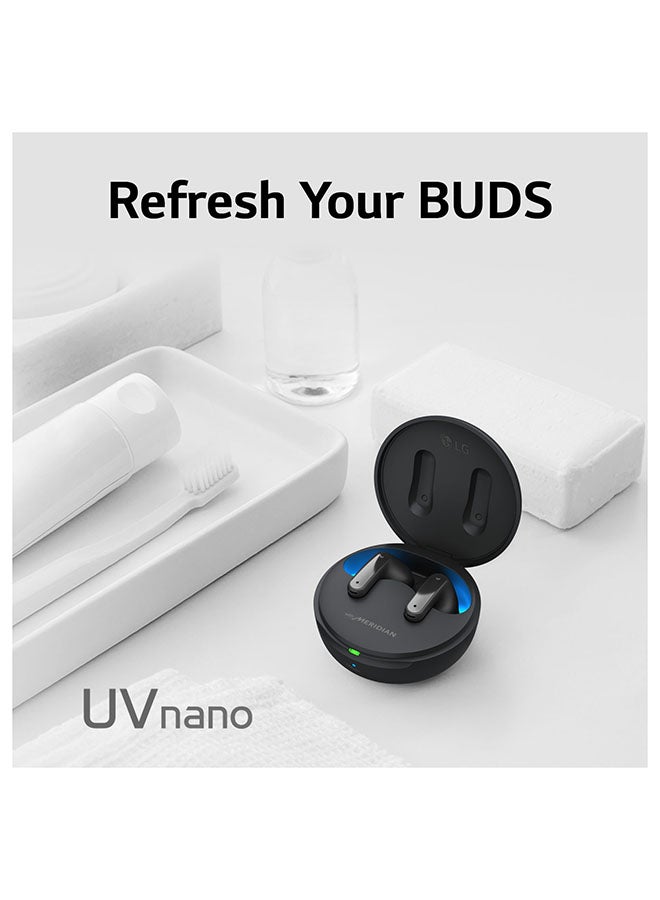 LG - Tone Free FP9 Plug And Wireless True Wireless Bluetooth UV Nano Earbuds UAE Version Black - Image 1
