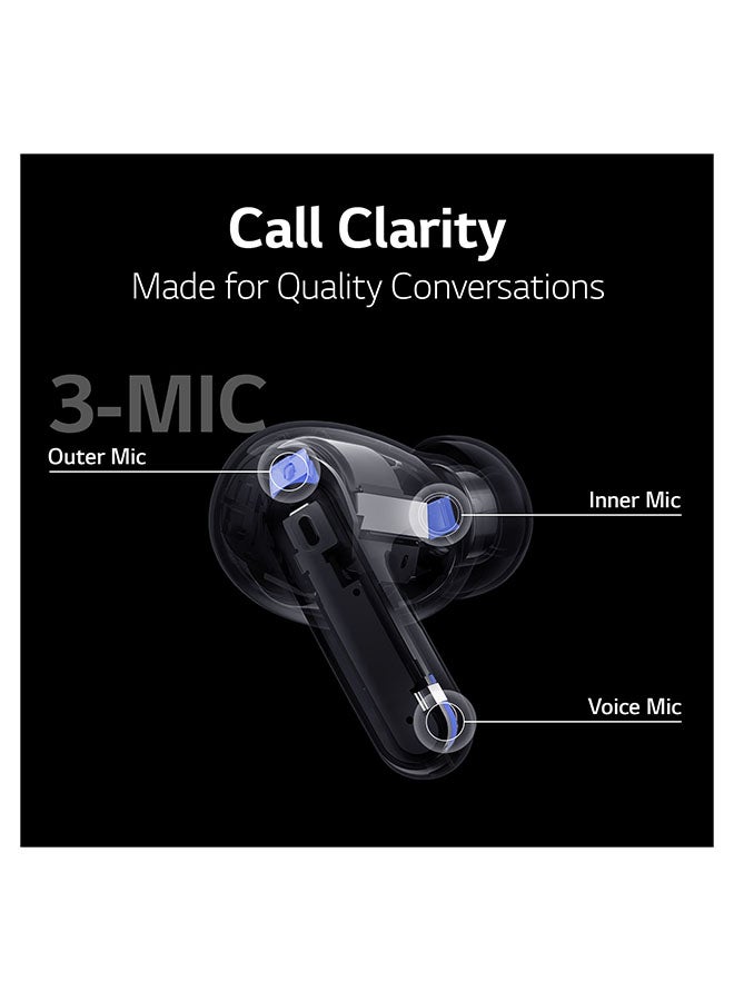 LG - Tone Free FP9 Plug And Wireless True Wireless Bluetooth UV Nano Earbuds UAE Version Black - Image 1
