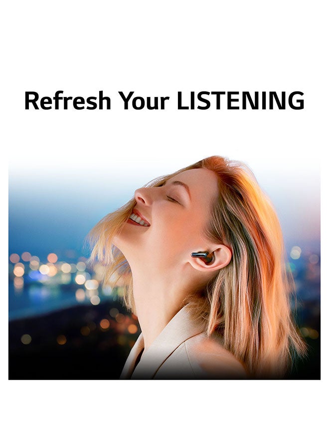 LG - Tone Free FP9 Plug And Wireless True Wireless Bluetooth UV Nano Earbuds UAE Version Black - Image 1