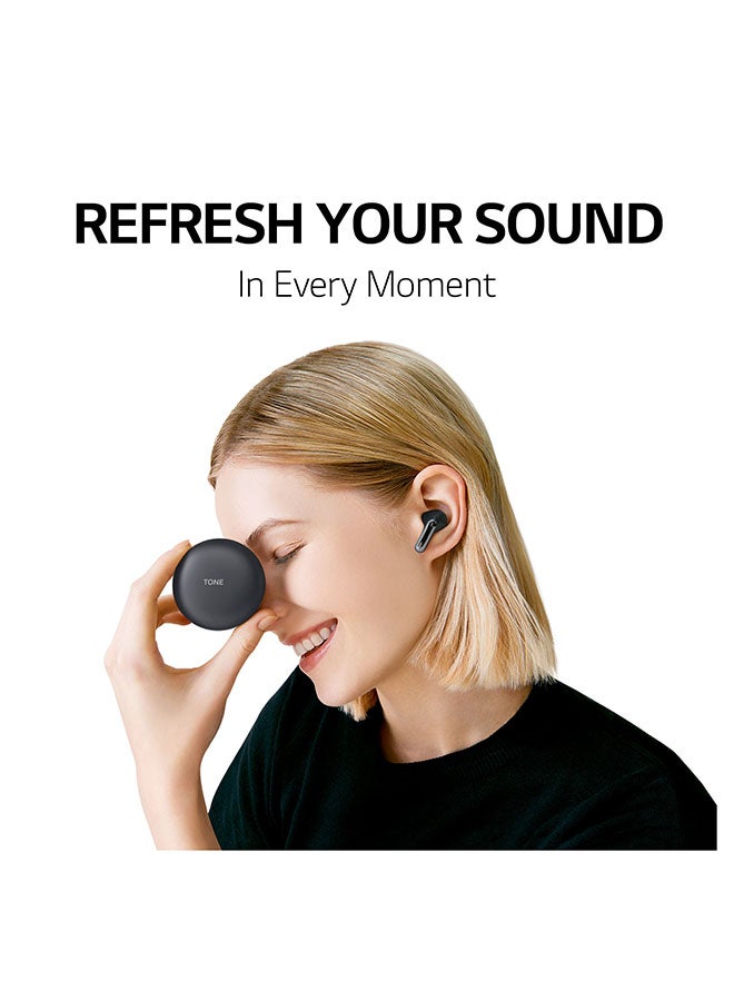 LG - Tone Free FP9 Plug And Wireless True Wireless Bluetooth UV Nano Earbuds UAE Version Black - Image 1