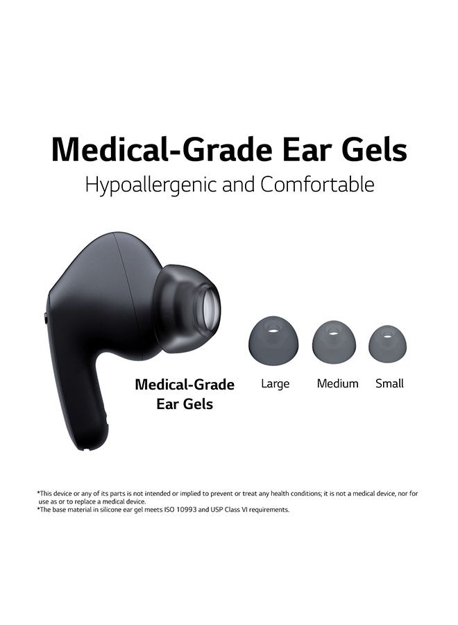LG - Tone Free FP9 Plug And Wireless True Wireless Bluetooth UV Nano Earbuds UAE Version Black - Image 1