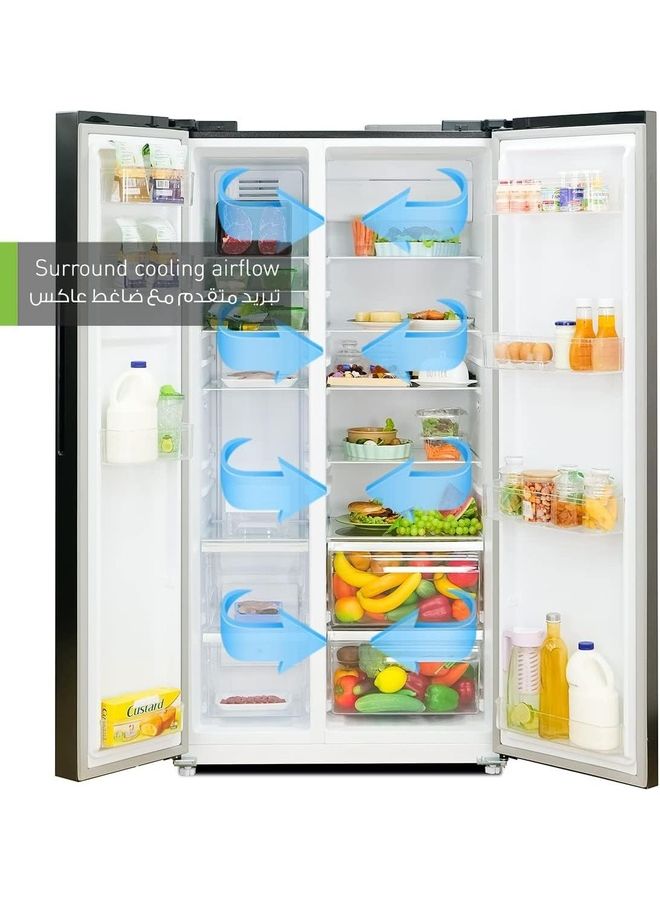Panasonic 734l Gross Capacity 562l Net Capacity Premium Side By Side Refrigerator With Nutri Tafreez Hygienic Freezing Energy Efficient Inverter Compressor External Control Touch Panel Elegant Premium Finish Nr-bs734msae Matt Black-10 Year Compressor Warranty 362 kW NR-BS734MSAE Matt Black - Image 2