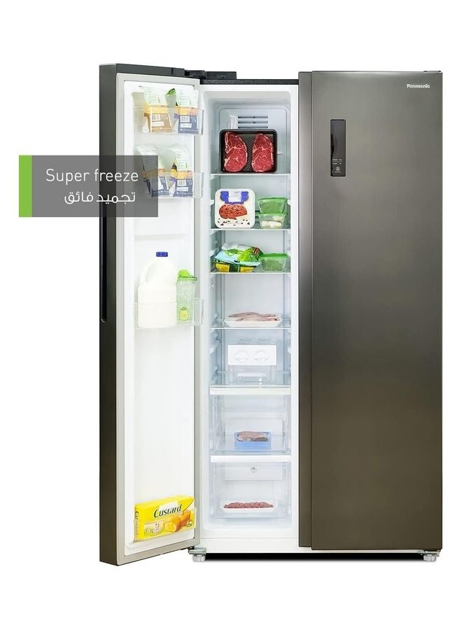 Panasonic 734l Gross Capacity 562l Net Capacity Premium Side By Side Refrigerator With Nutri Tafreez Hygienic Freezing Energy Efficient Inverter Compressor External Control Touch Panel Elegant Premium Finish Nr-bs734msae Matt Black-10 Year Compressor Warranty 362 kW NR-BS734MSAE Matt Black - Image 4