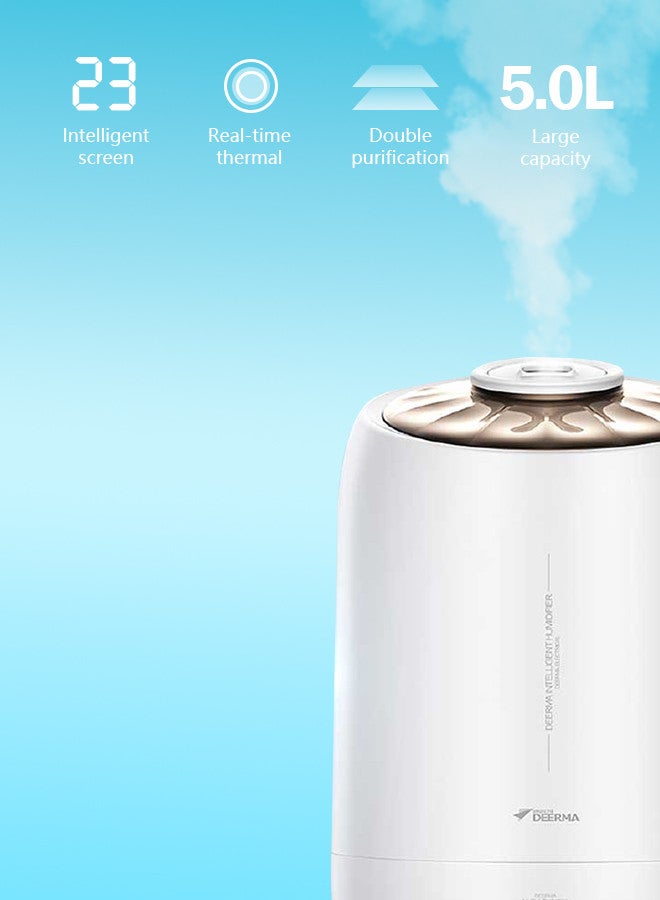 Ultrasonic Digital Humidifier 360° Rotatable Mist Nozzle, Advanced 3-Gear Touch Temperature Control, Ultra-Quiet Operation with Energy-Saving Technology, Perfect for Enhancing Comfort in Your Home or Office F600 White - pnsku/N53431104A/45/_/1738560313/d315453e-b173-409f-ae62-a872562554ef