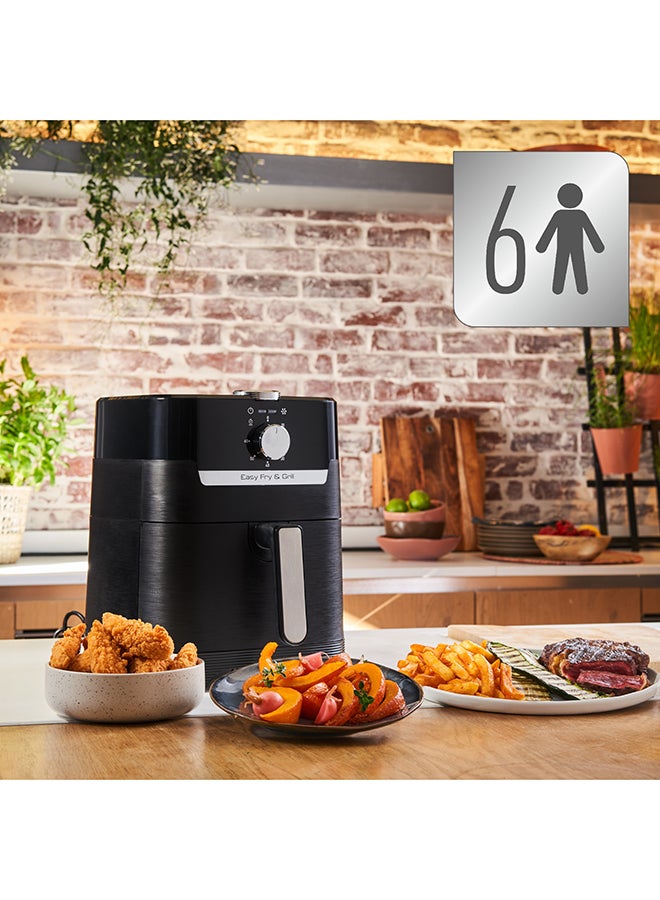 Tefal - 2-In-1 Easy Fry Classic Air Fryer And Grill 4.2 L 1690 W EY501828 Black - Image 1