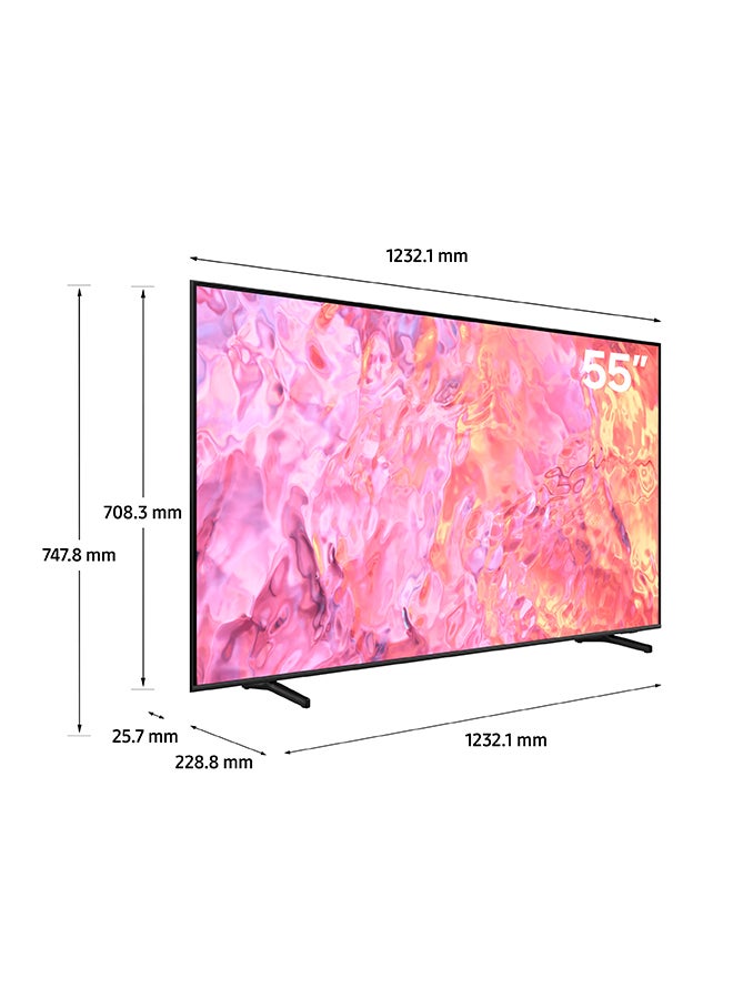 55 Inch Smart TV, QLED, 2023, Neural Quantum Processor 4K, Smart Hub, Quantum HDR+ QA55QE1CAUXZN Black