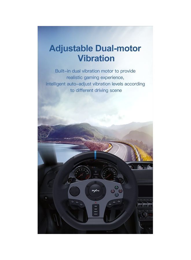 PXN V9 Racing Wheel Steering Wheel Driving Wheel 270°/ 900° PS4 Steering Wheel Dual-Motor Feedback Driving with Pedals and Shifter game racing wheel for PS4 PC Xbox One Xbox Series S/X Nintendo Switch - Image 4