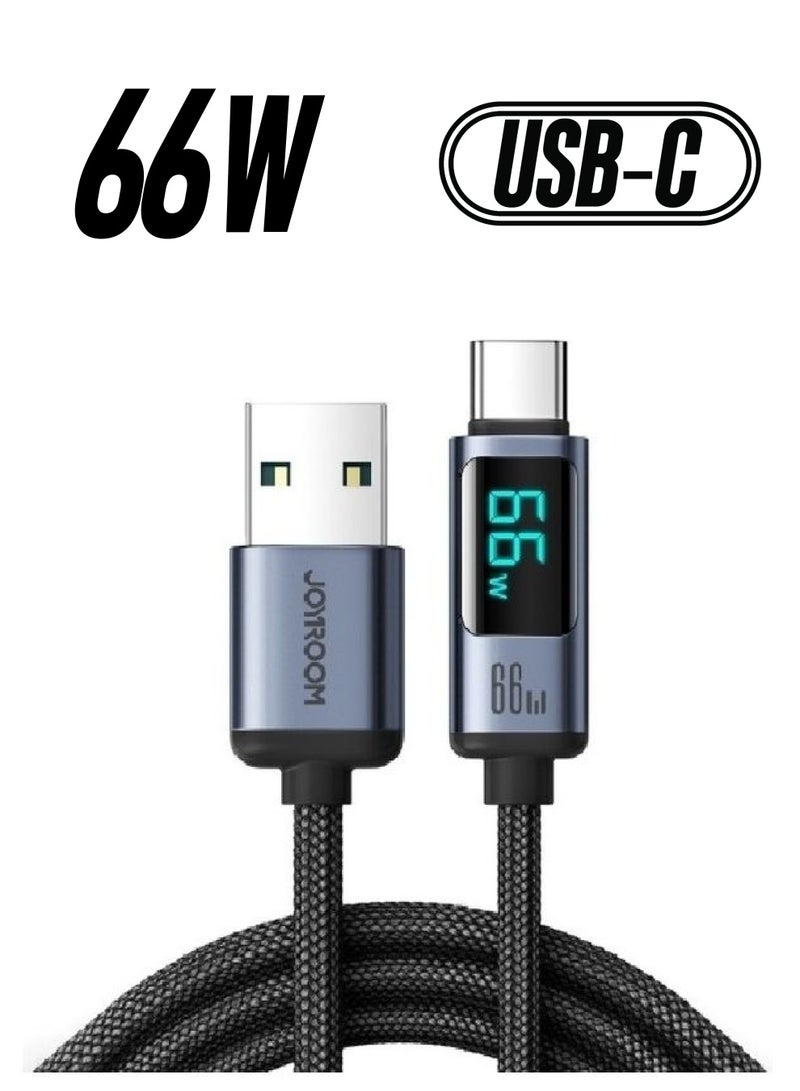 جوي روم كابل USB من النوع C مضفر من النايلون لشحن سريع سلك شاحن لهاتف Samsung Galaxy Note MacBook Pro Nintendo Switch Huawei GoPro Hero 7 PS5 إلخ - Image 1