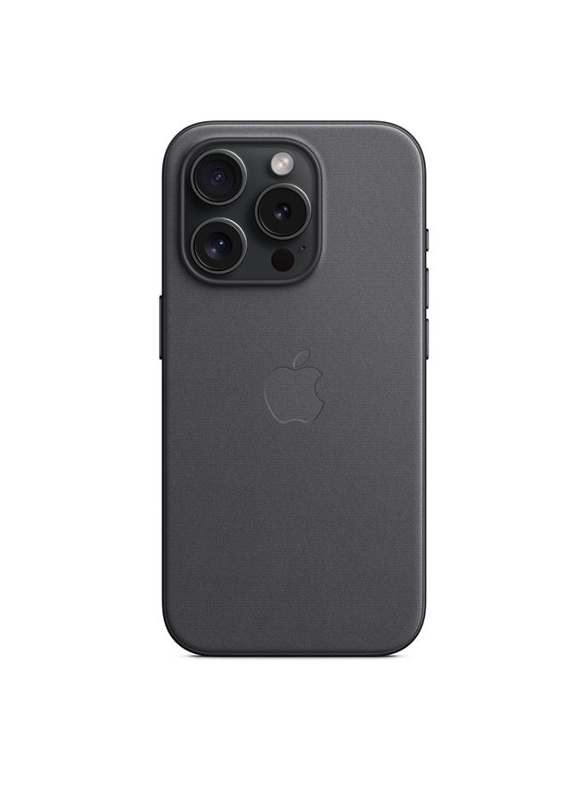 Apple iPhone 15 Pro FineWoven Case with MagSafe - Black  - Image 1