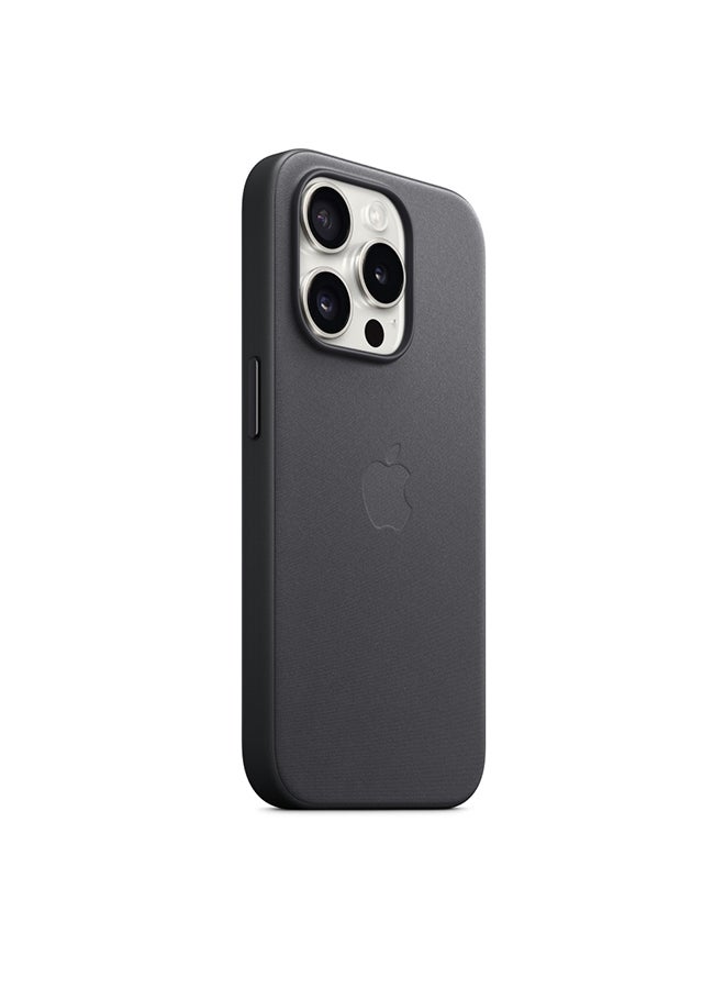 Apple iPhone 15 Pro FineWoven Case with MagSafe - Black  - Image 2