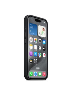 Apple iPhone 15 Pro FineWoven Case with MagSafe - Black  - Image 3