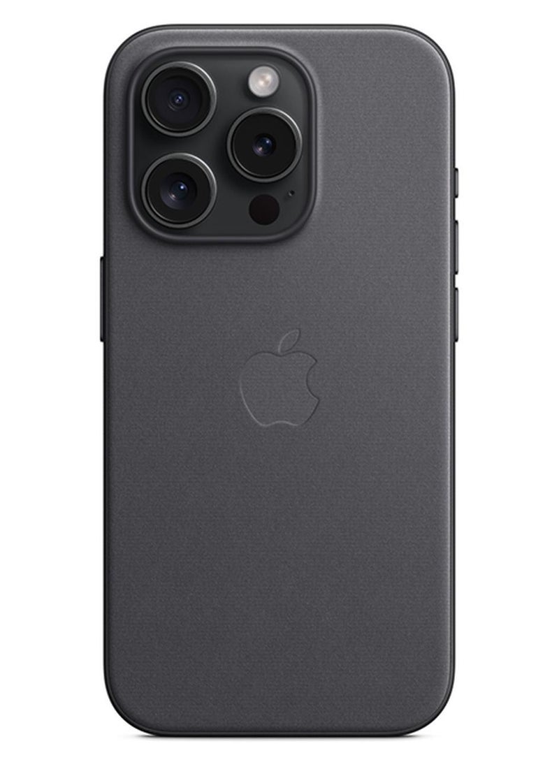 Apple iPhone 15 Pro FineWoven Case with MagSafe - Black - Image 1