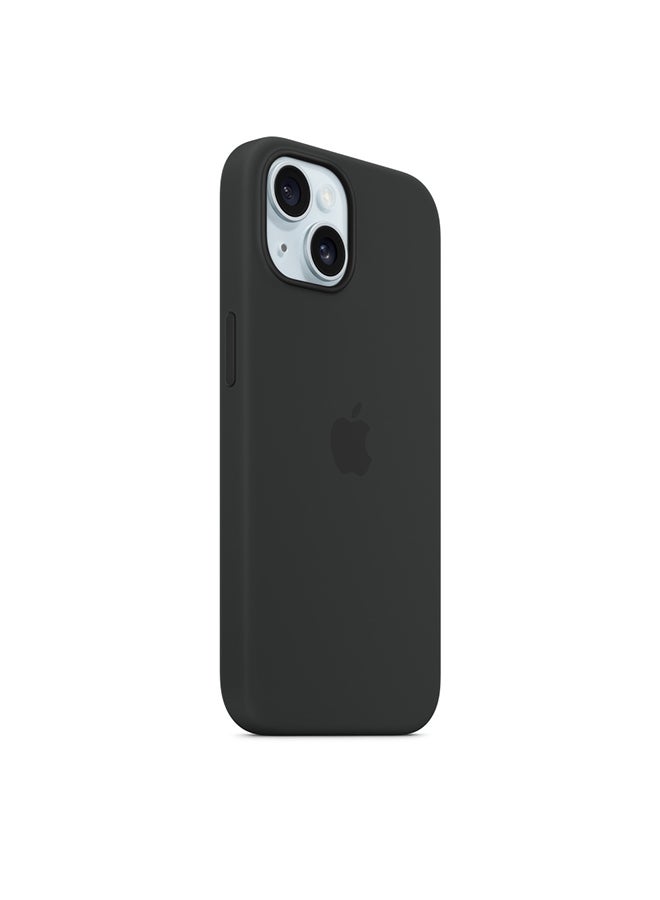 Apple - iPhone 15 Silicone Case with MagSafe - Black - Image 1