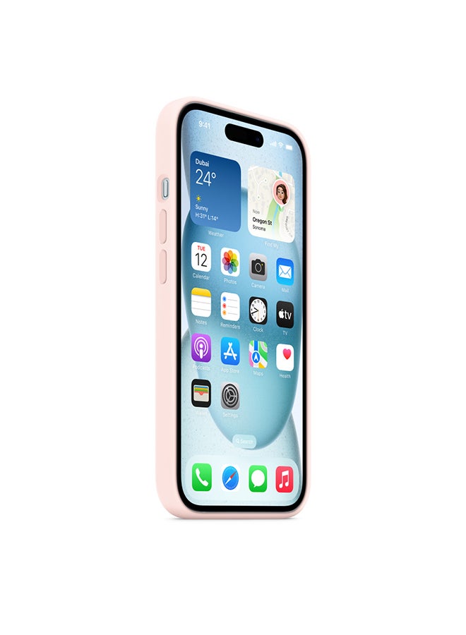 Apple - iPhone 15 Silicone Case with MagSafe - Light Pink - Image 1