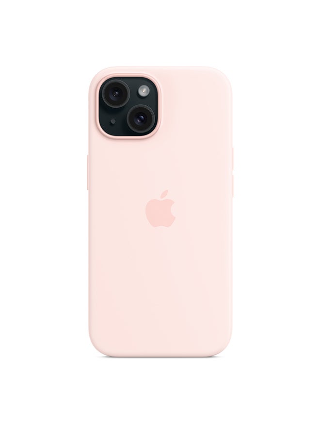 Apple - iPhone 15 Silicone Case with MagSafe - Light Pink - Image 1