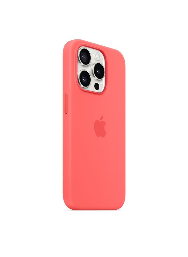 Apple iPhone 15 Pro Silicone Case with MagSafe - Guava - Image 2