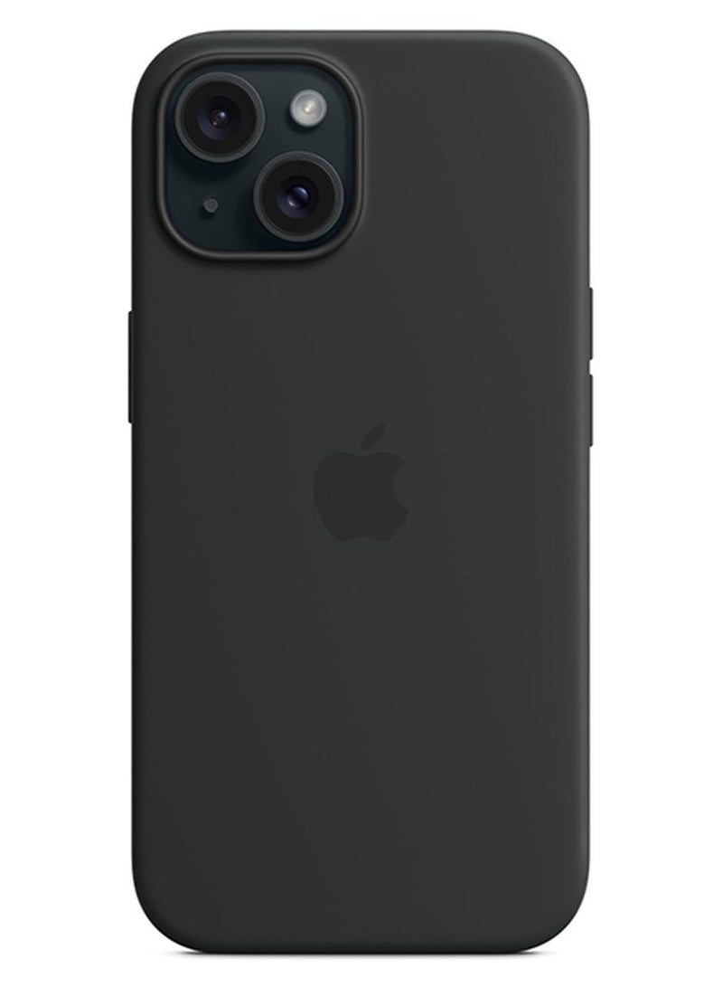 Apple iPhone 15 Plus Silicone Case with MagSafe - Black - Image 1