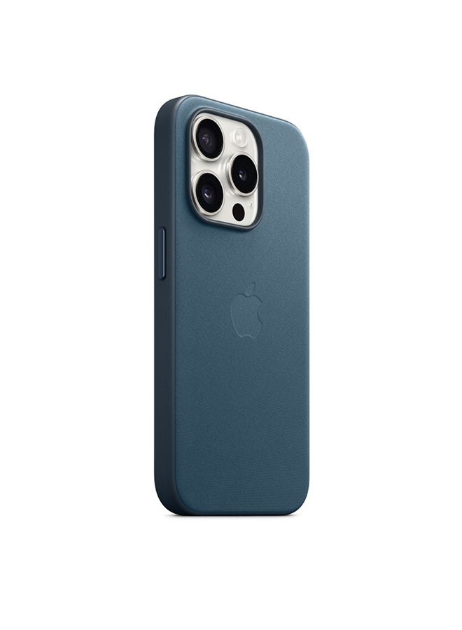 Apple - iPhone 15 Pro Max FineWoven Case with MagSafe - Pacific Blue - Image 1