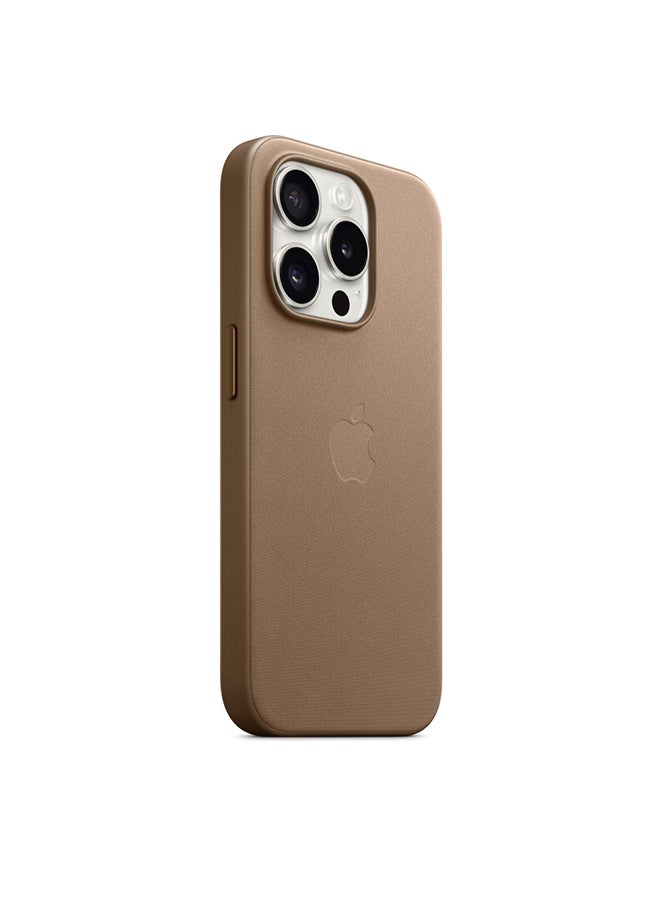 Apple iPhone 15 Pro FineWoven Case with MagSafe - Taupe - Image 2