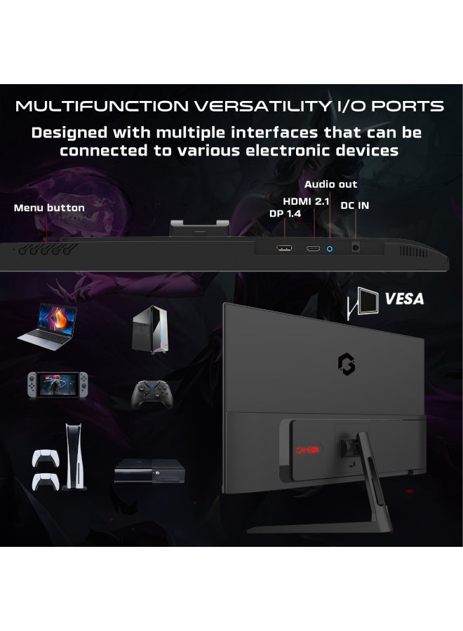 GAMEON 24 inches FHD, 180Hz, 0.5 ms, HDMI 2.0 Gaming Monitor, Adaptive Sync And G-Sync Compatible Fast IPS Slim Bezel GOPS24180IPS Black - Image 4