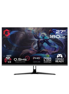 GameOn GOPS27180VA 27 inches, FHD (1920x1080) 180Hz, 0.5 ms, HDR, HDMI 2.0 Gaming Monitor - Adaptive Sync And G-Sync Compatible Fast VA Sleek Design Black  - Image 1
