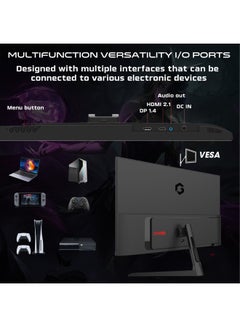 GameOn GOPS27180VA 27 inches, FHD (1920x1080) 180Hz, 0.5 ms, HDR, HDMI 2.0 Gaming Monitor - Adaptive Sync And G-Sync Compatible Fast VA Sleek Design Black  - Image 4