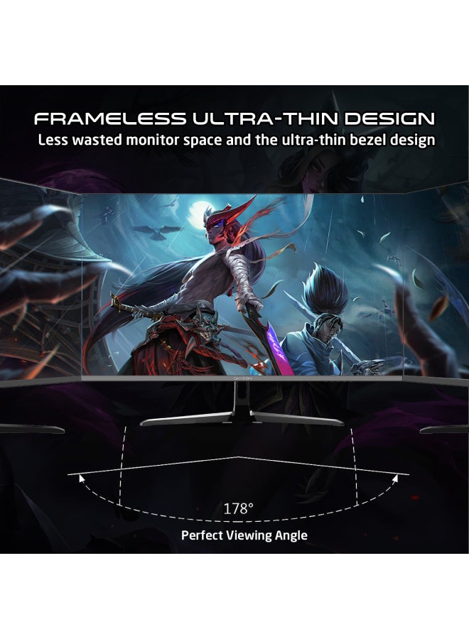 GameOn GOPS27180VA 27 inches, FHD (1920x1080) 180Hz, 0.5 ms, HDR, HDMI 2.0 Gaming Monitor - Adaptive Sync And G-Sync Compatible Fast VA Sleek Design Black  - Image 5