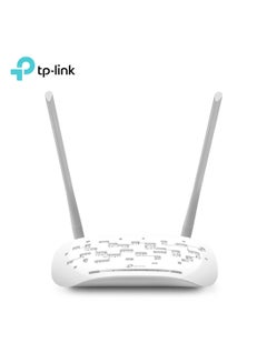 TP-LINK 300Mbps Wireless N300 ADSL2+ Wi-Fi Modem Router, 2x 5dBi Omni Directional Fixed Antennas, Input ISPs Supported - BSNL, MTNL & Tata Indicom (RJ-11 Port) Dual band White  - Image 1