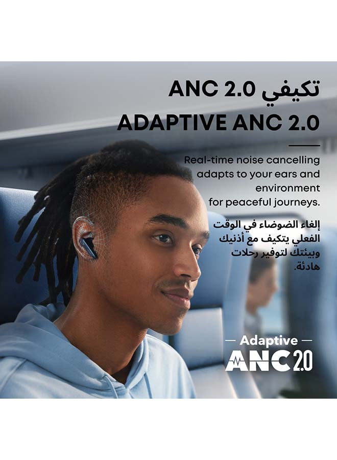 Soundcore Liberty 4 NC Earbuds, 98.5 Percent Noise Reduction, Adaptive Cancelling To Ears And Environment, Hi-Res Sound, 50H Battery, Wireless Charging, Bluetooth 5.3 Navy Blue  - Image 3