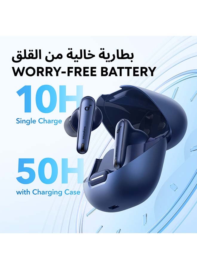 Soundcore Liberty 4 NC Earbuds, 98.5 Percent Noise Reduction, Adaptive Cancelling To Ears And Environment, Hi-Res Sound, 50H Battery, Wireless Charging, Bluetooth 5.3 Navy Blue  - Image 5