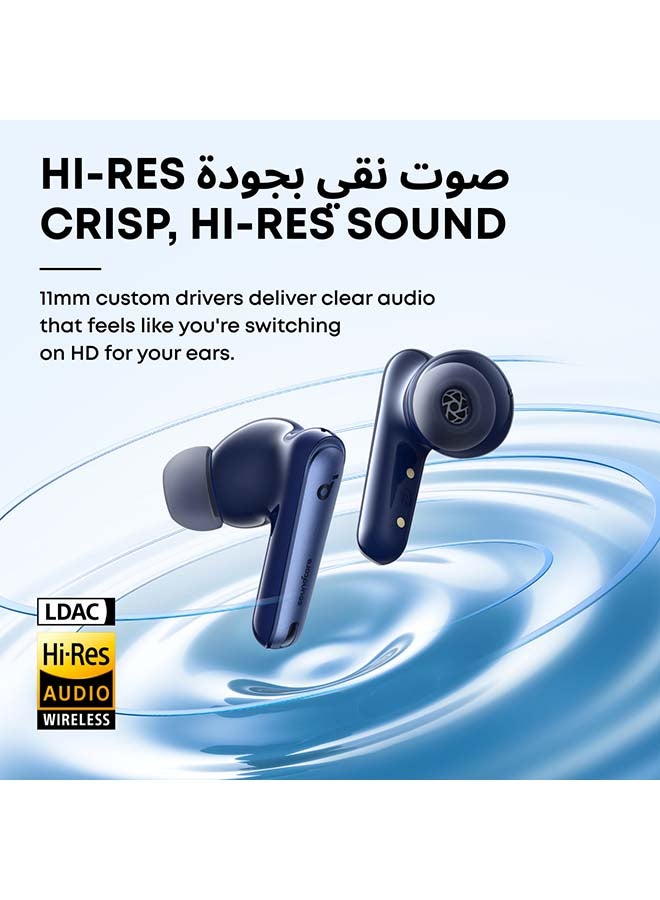 Soundcore Liberty 4 NC Earbuds, 98.5 Percent Noise Reduction, Adaptive Cancelling To Ears And Environment, Hi-Res Sound, 50H Battery, Wireless Charging, Bluetooth 5.3 Navy Blue  - Image 4