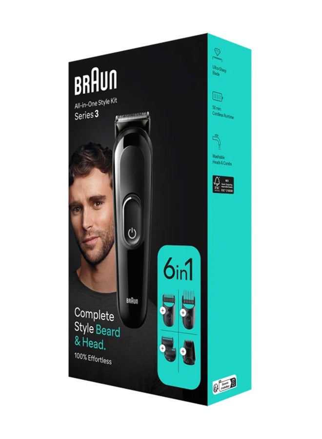 BRAUN - 6-In-1 Style Kit 3 Mgk3410 Beard, Hair With 50Min Runtime Black - Image 1