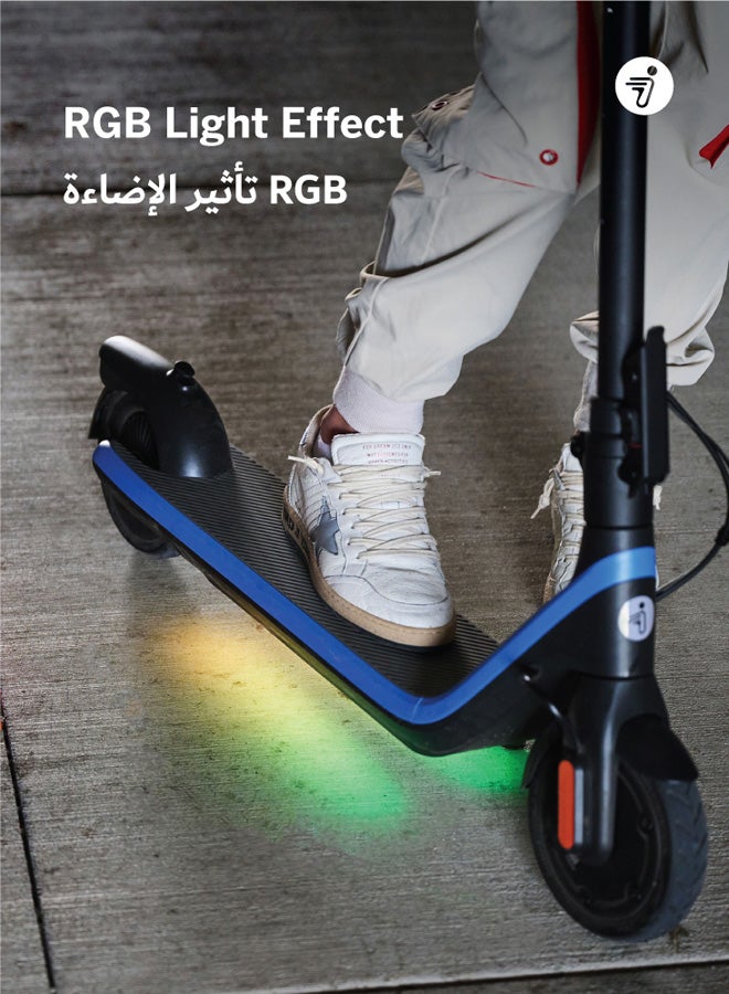 ninebot - Segway C2 Kids Electric Scooter, Three Speed Modes 16 km/h Fast Scooter, 11 km Long Range & 150W Powerful Motor,  RGB Lights & Bluetooth Speaker, 50 kg Rider Limit Kids Scooter - Image 1