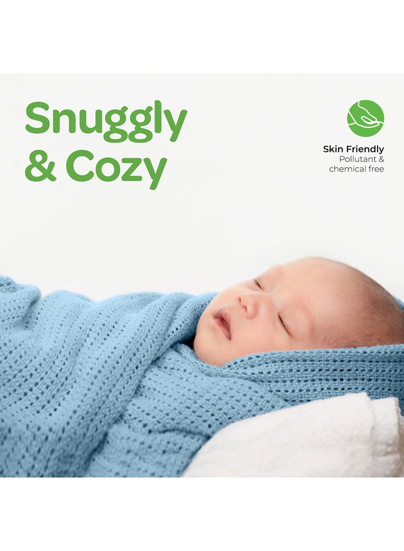 مون بطانية خلوية عضوية 75 × 100 سم للأطفال من 0 شهر وما فوق - Image 4