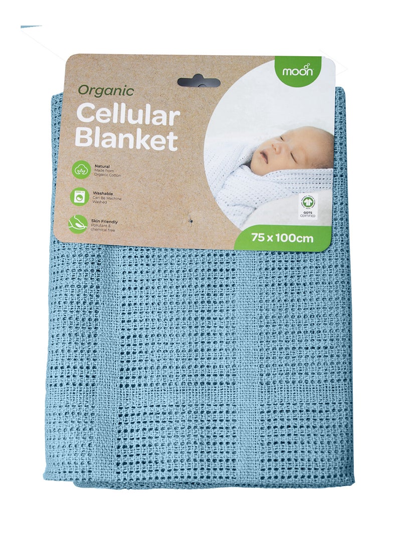 مون بطانية خلوية عضوية 75 × 100 سم للأطفال من 0 شهر وما فوق - Image 2