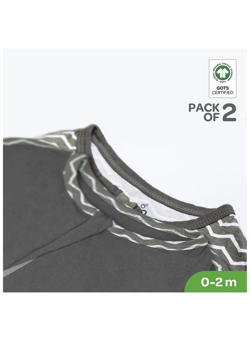 Moon Swaddle Pods With Beanie Pack Of 2 Front Two-Way Zippered - Image 4