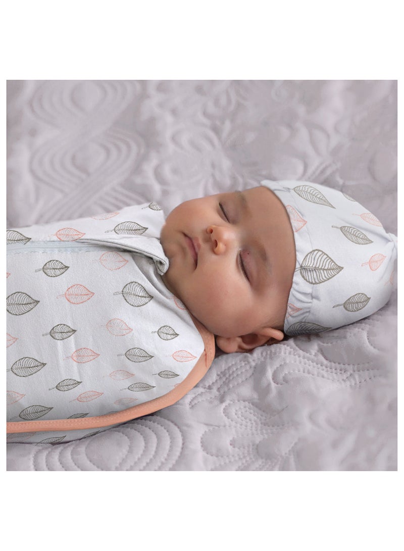 Moon Swaddle Pods With Beanie Pack Of 2 Front Two-Way Zippered - Forest Print - Image 5
