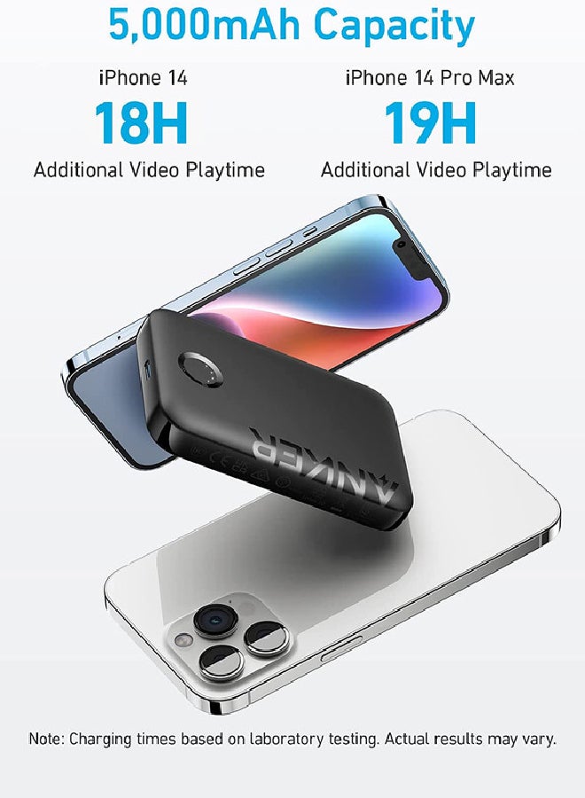 Anker - 321 MagGo Battery PowerCore 5K, 5000mAh Power Bank A1616H11 Black Black - Image 1