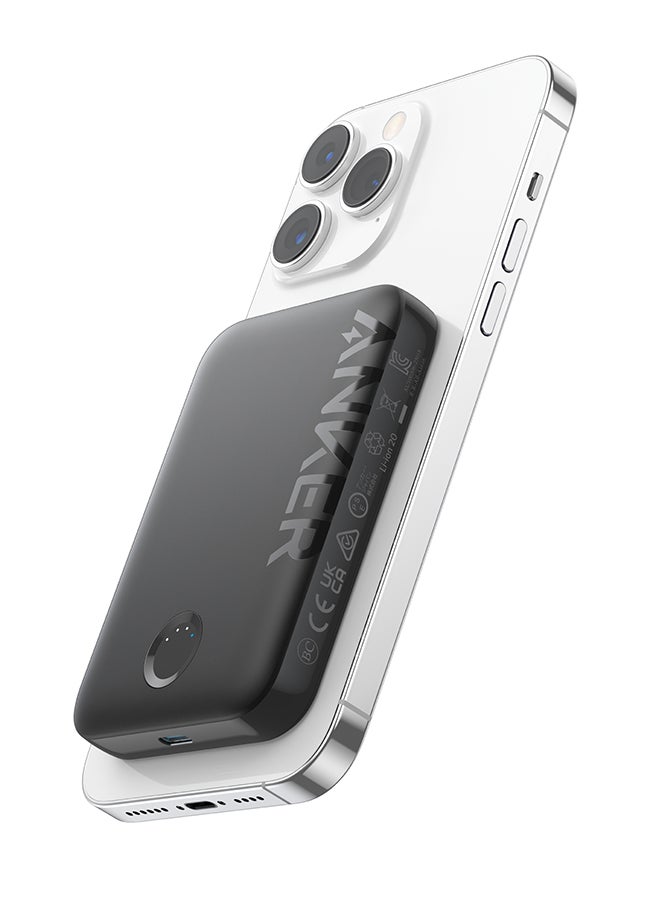 Anker Power Bank, 321 Magnetic Battery (PowerCore Magnetic 5K), 5,000mAh Magnetic Wireless Portable Charger, Compatible with iPhone 16/16 Pro / 16 Plus / 16 Pro Max, iPhone 15 and 14 Series Black  - Image 2